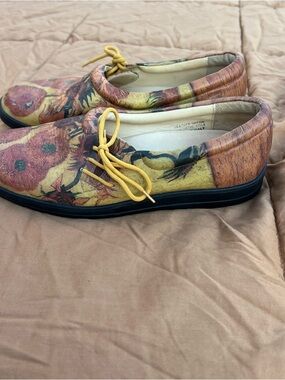 ICON Wearable Art Van Gogh Sunflowers Sneakers Made in Italy Size 7